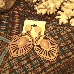 Large wooden earrings